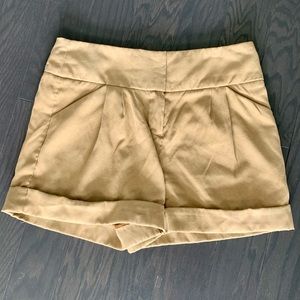 Dynamite Caramel Coloured Cuffed Shorts